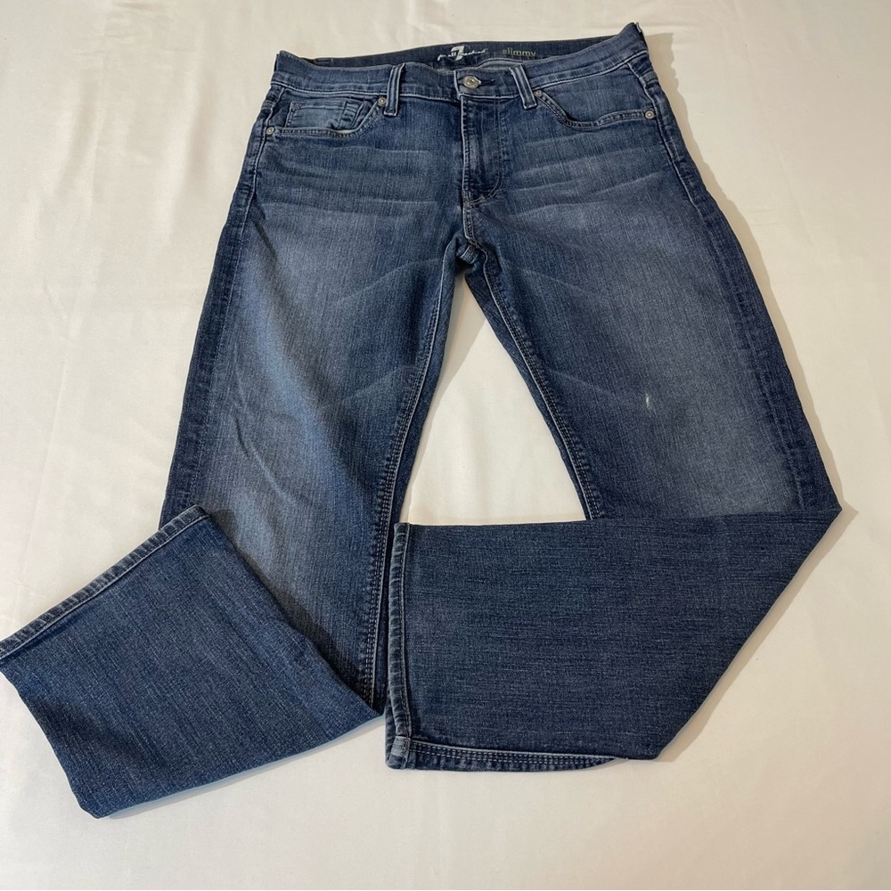 7 FOR ALL MANKIND SLIMMY WOMENS JEANS SIZE  32, VERY GOOD PREOWNED CONDI…
